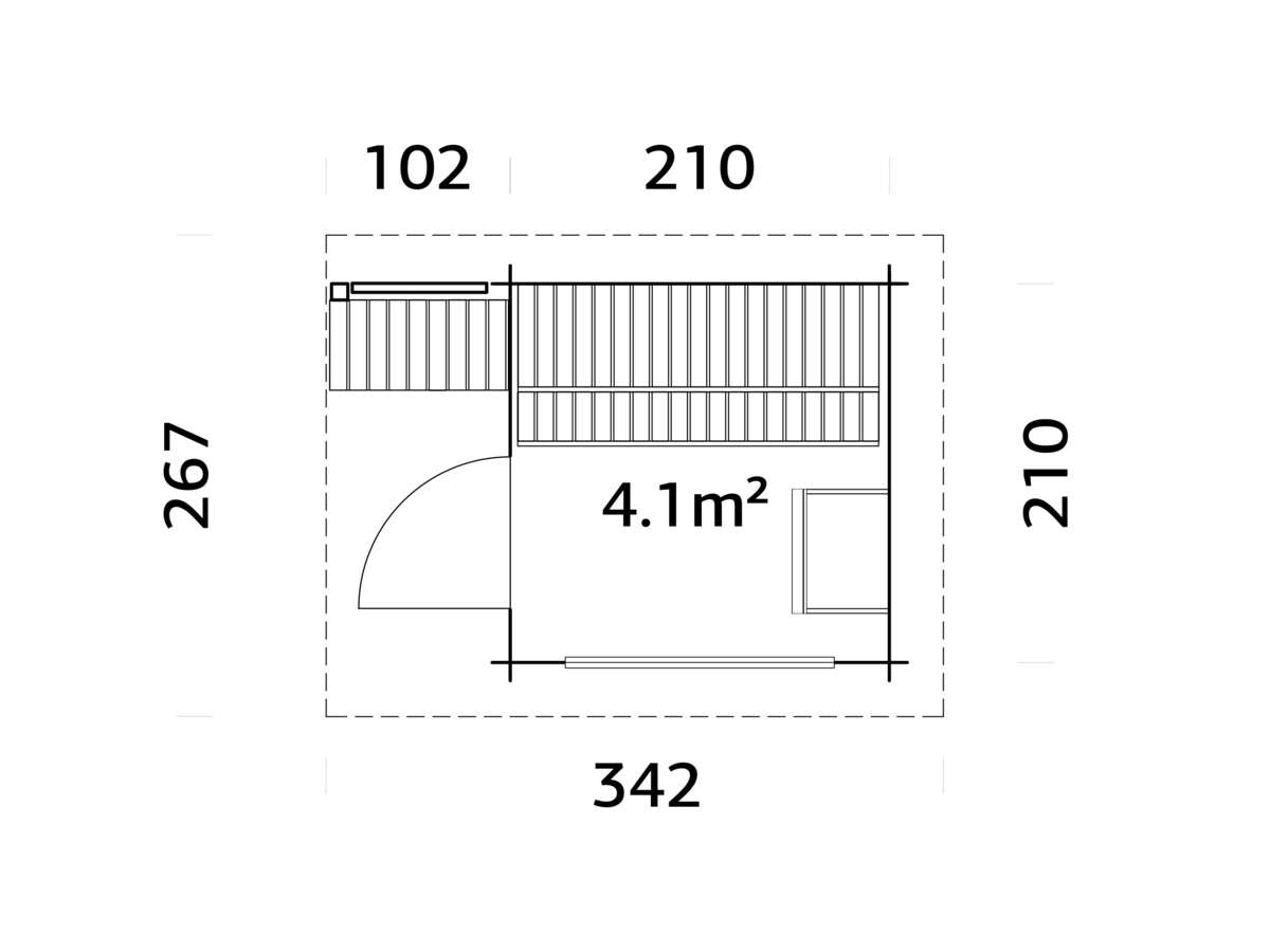 Palmako Badstuhytte Sanna 4.1 m2