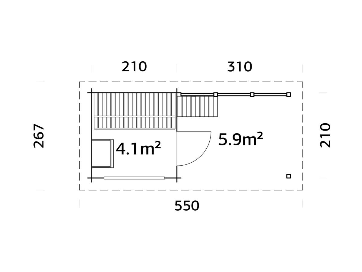 Palmako Badstuhytte  Sanna 4.1+5.9 m2