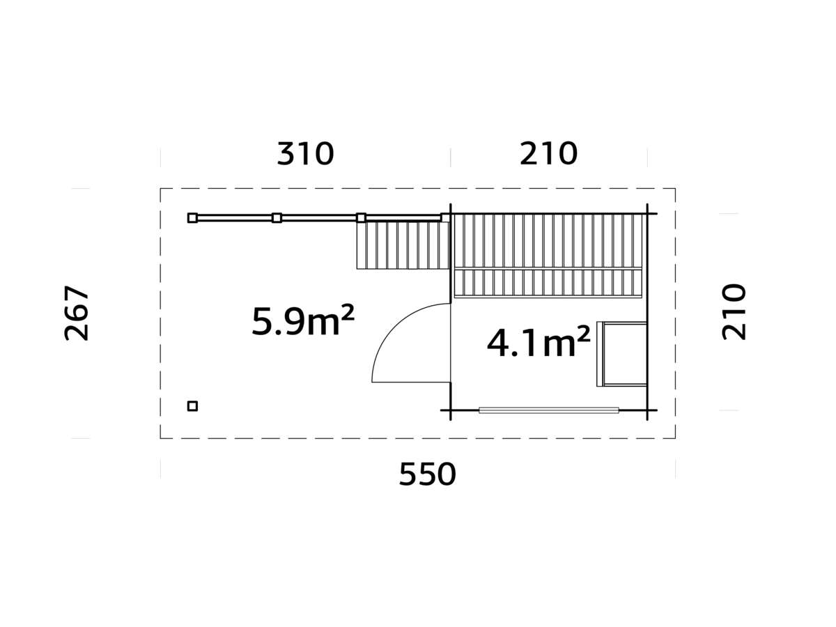 Palmako Badstuhytte Sanna 4.1+5.9 m2
