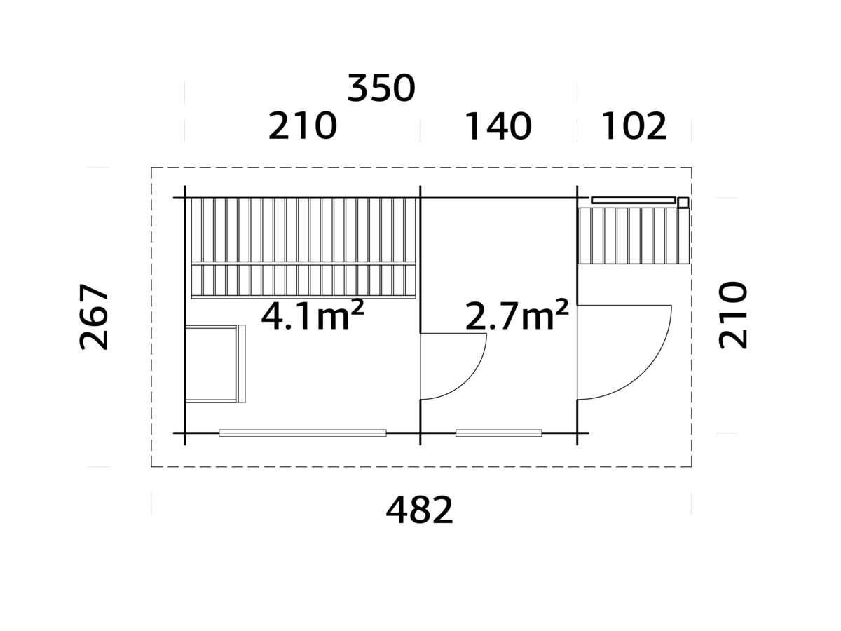Palmako Badstuhytte Sanna 6.8 m2