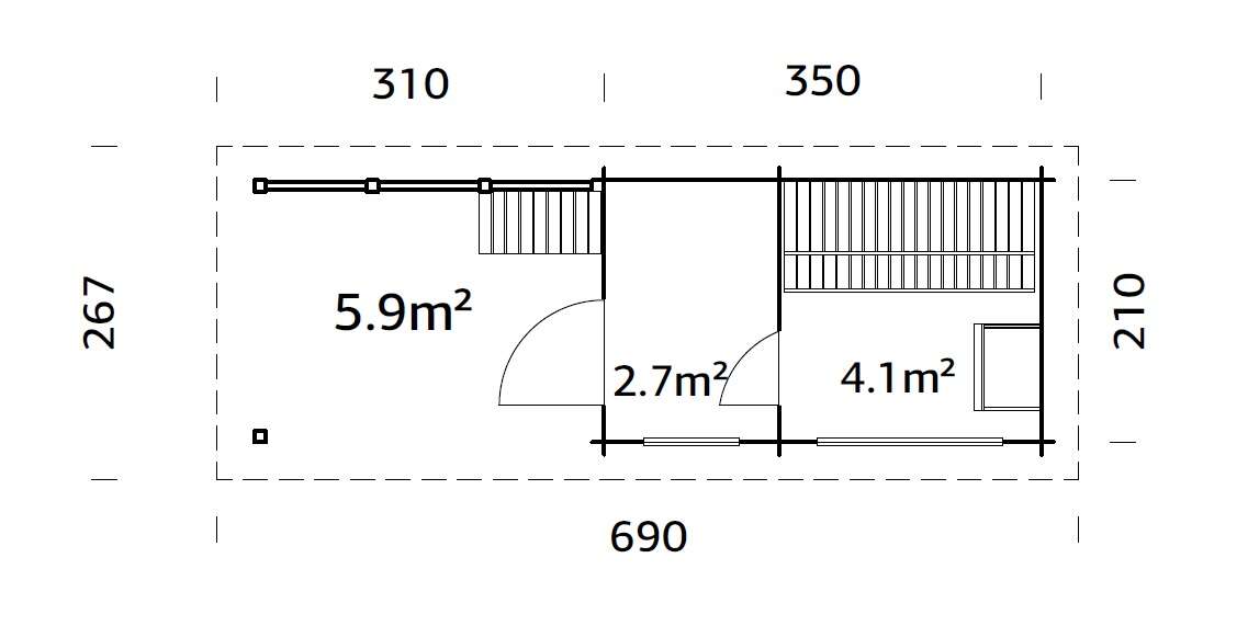 Palmako Badstuhytte Sanna 6.8+5.9 m2