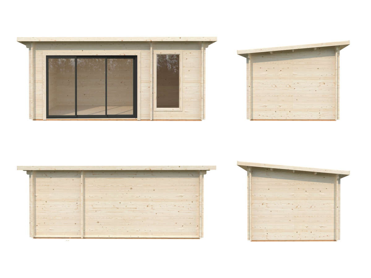 Palmako Badstue Sanna 12.8 m² m/skyvedør