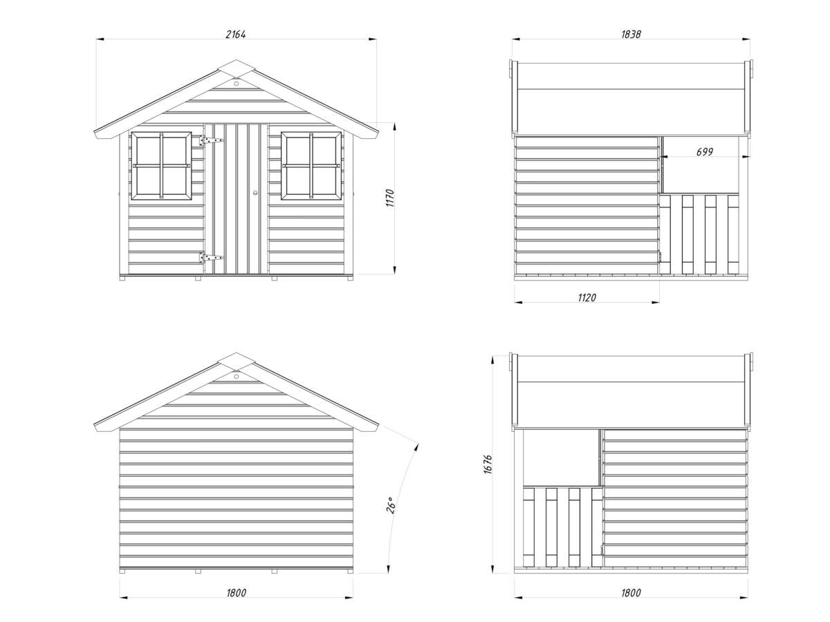 Palmako Felix lekehus 1,9 m²