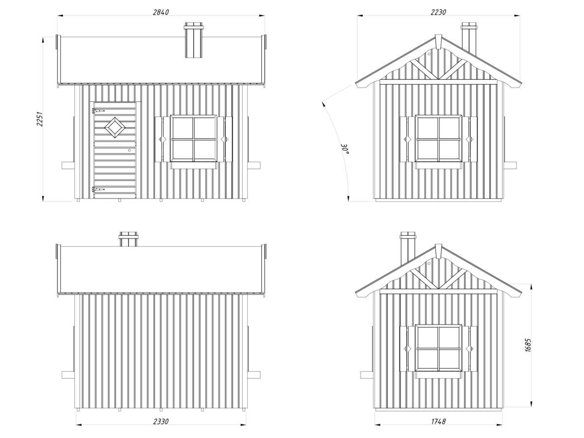 Palmako Grete lekehus m/hems 3,7 m²