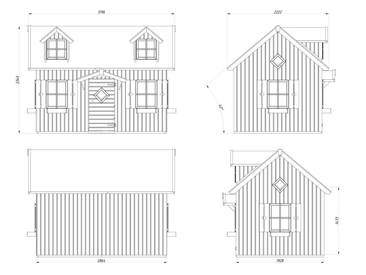 Palmako Marie lekehus m/hems 5,4 m²
