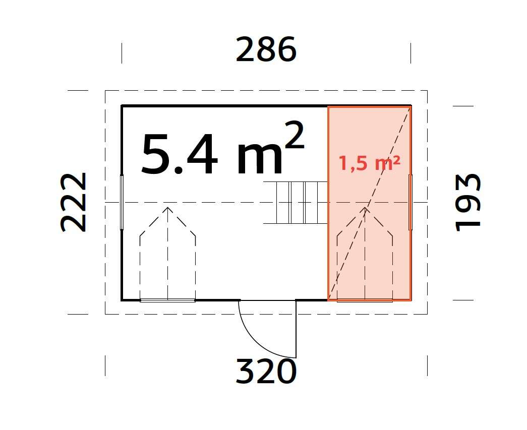 Palmako Marie lekehus m/hems 5,4 m²