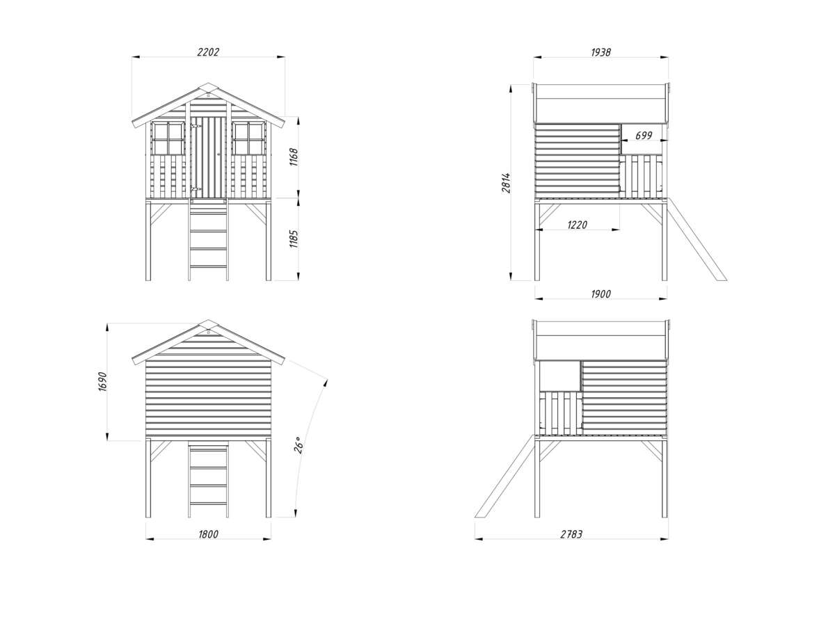 Palmako Toby lekehus 2,1 m²