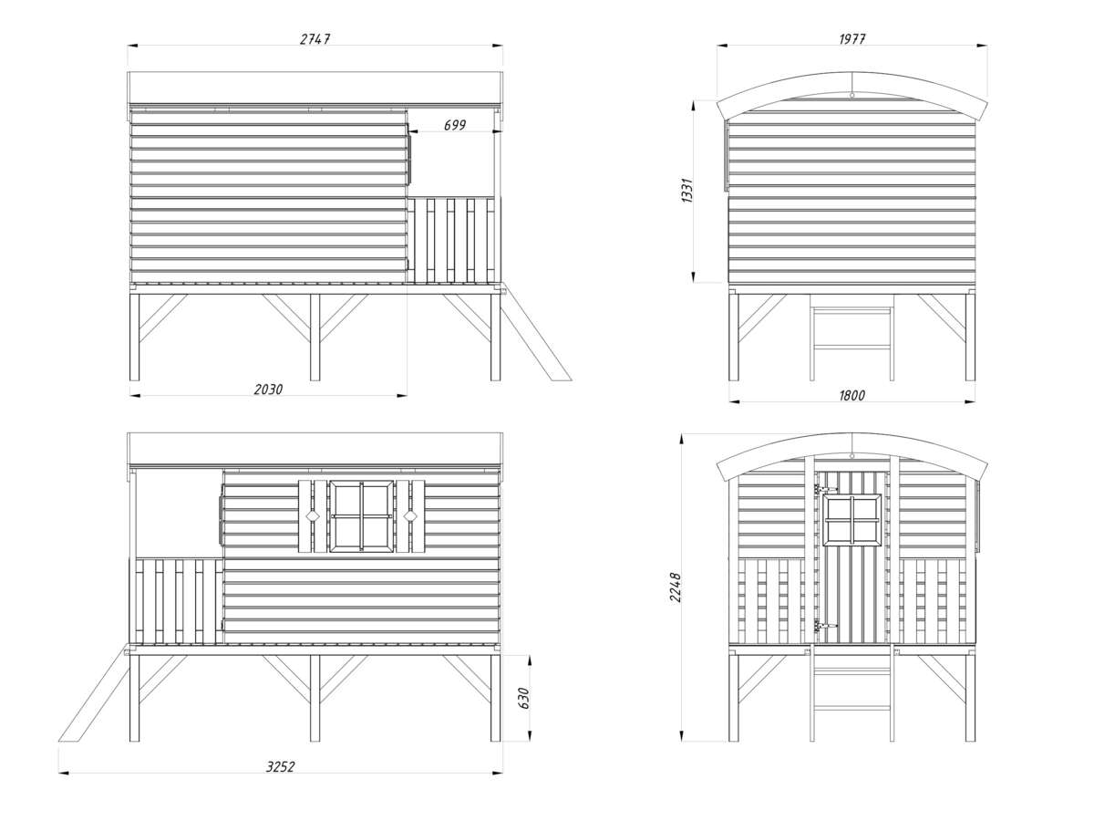 Palmako Huck lekehus 3,3 m2