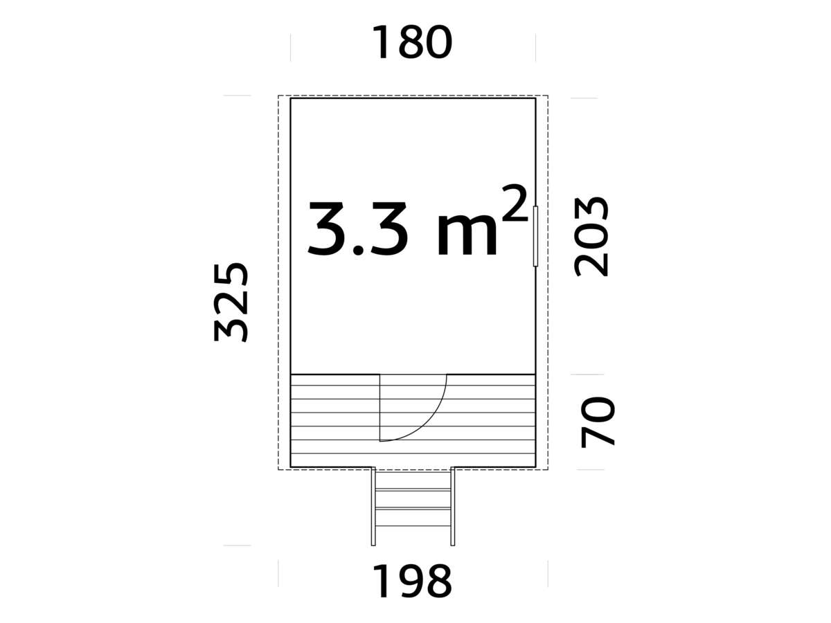 Palmako Huck lekehus 3,3 m2