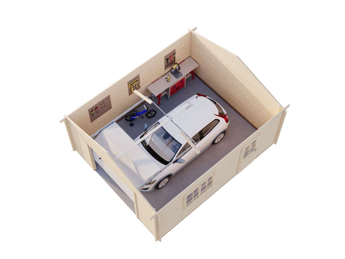 Palmako - Roger 23,9 garasjebod m/leddport