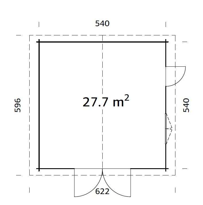 Palmako Roger maxi-bod 27,7 m²