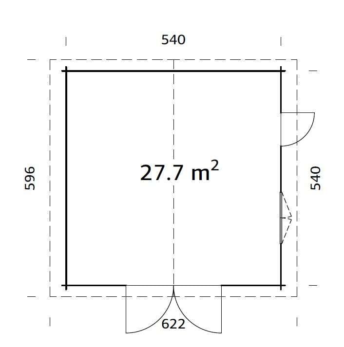 Palmako Roger maxi-bod 27,7 m²