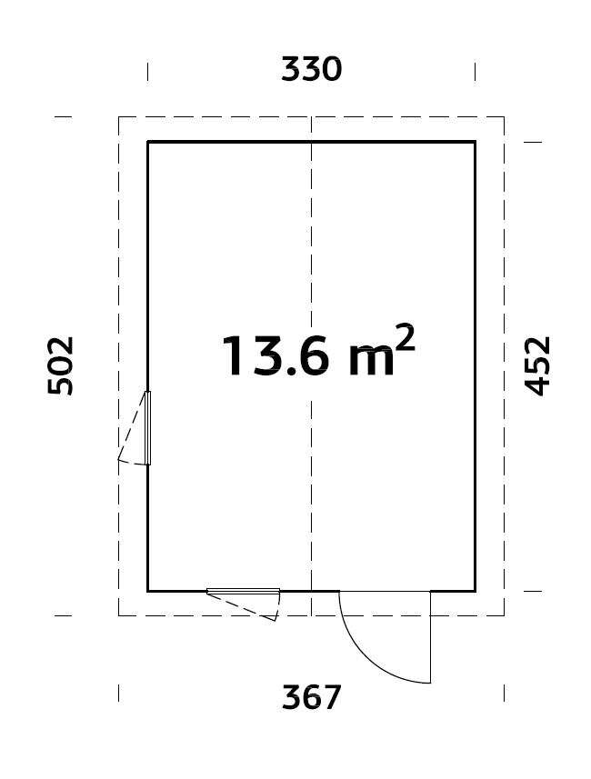 Palmako Ly anneks 13,6 m²