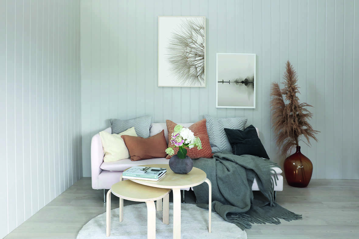 Smartpanel MDF veggplate med profil Skygge 2 pk.