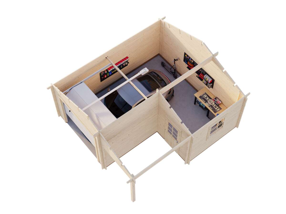 Palmako Roger 21.9+5.2 garasjebod m/leddport