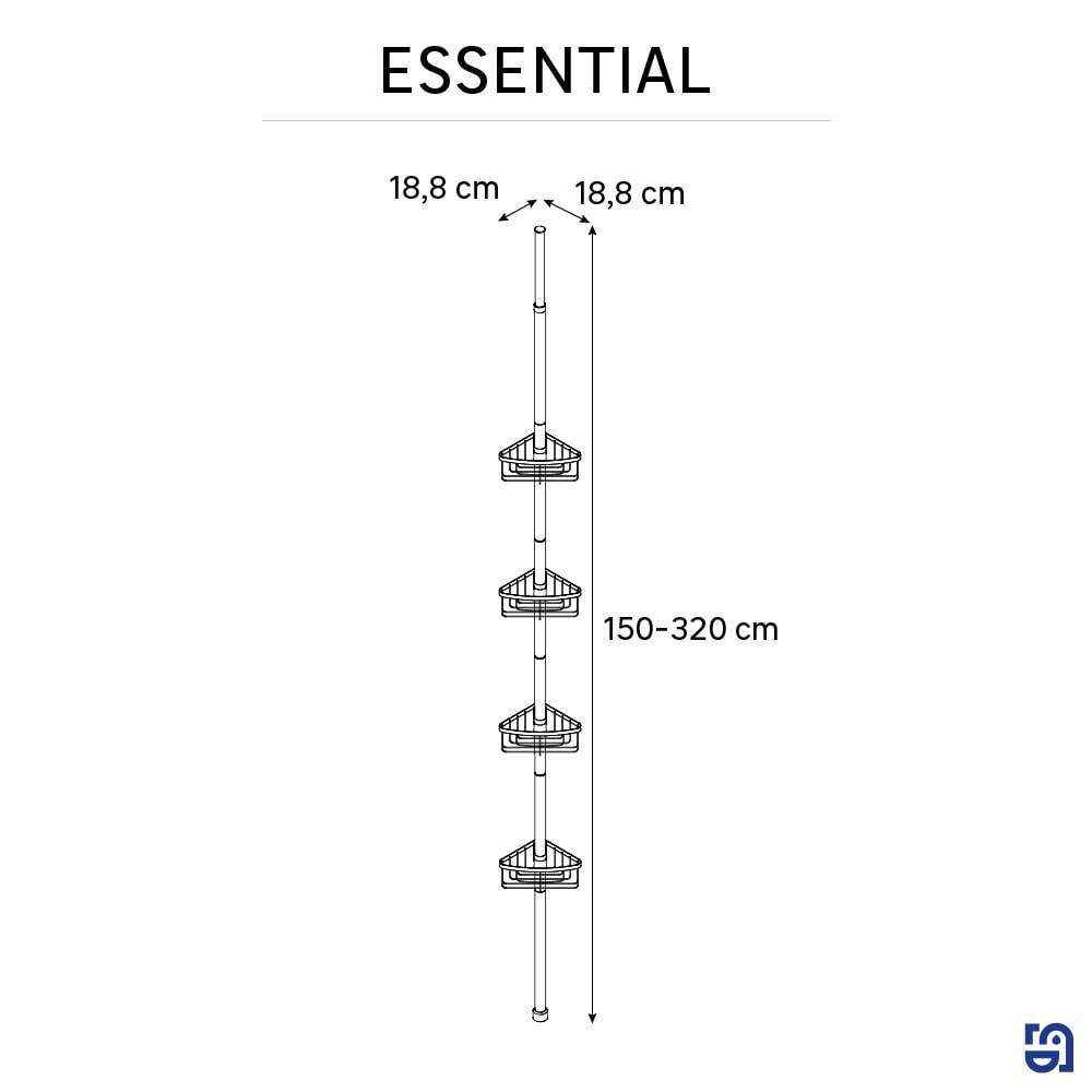 Sensea teleskopisk dusjhylle