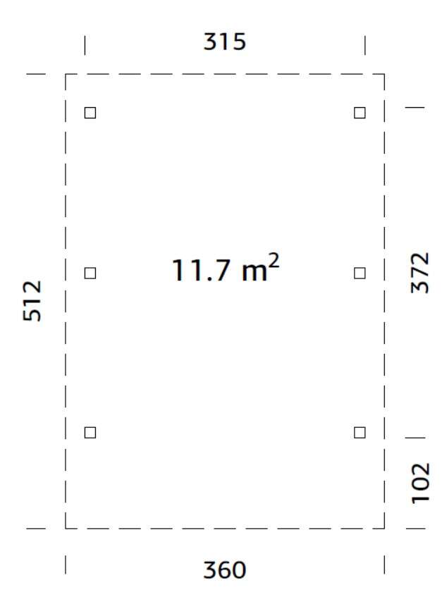 Palmako Karl 11.7 carport