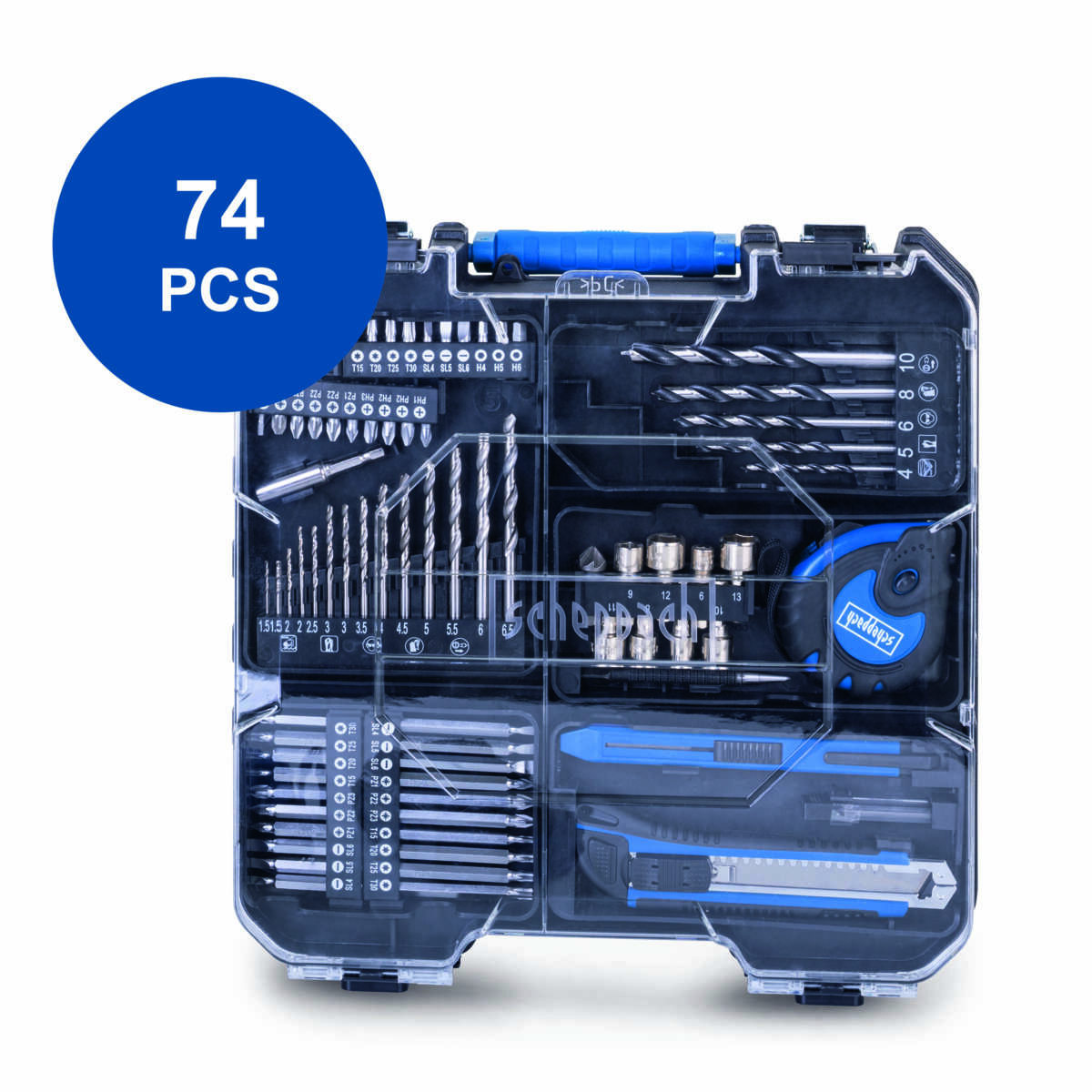 Scheppach IXES C-CDTB74/2-X slagbormaskin m/2 batteri og bits