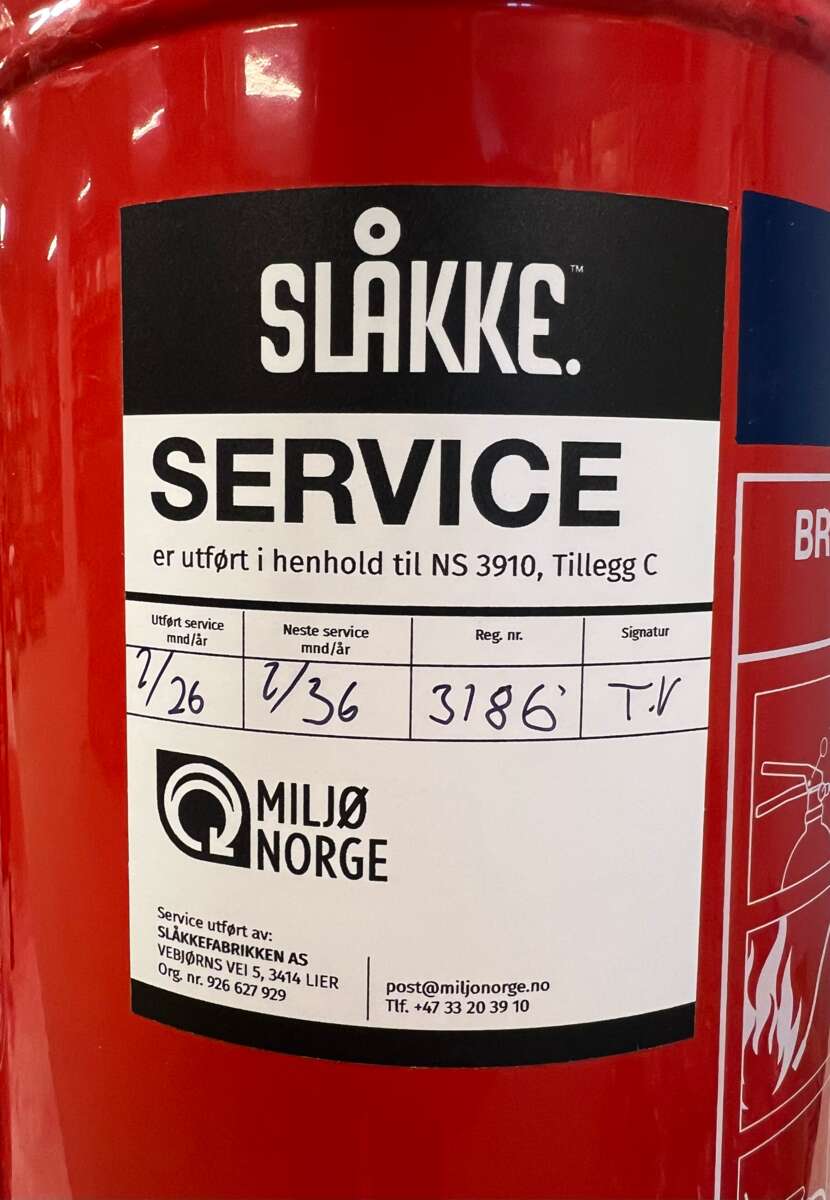 Slåkke 30300 brannslukkningsapparat 6kg. pulver 34A
