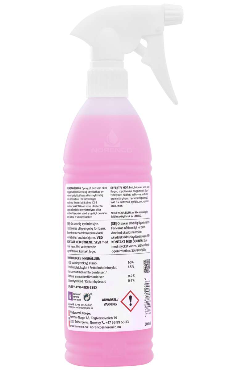 Sanicid baderomsspray 600 ml