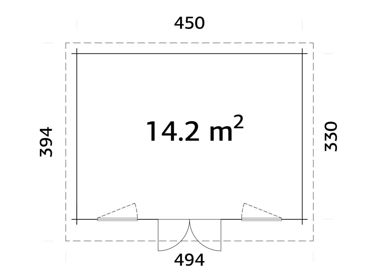 Palmako Lisandra gjestehytte 14,2 m2