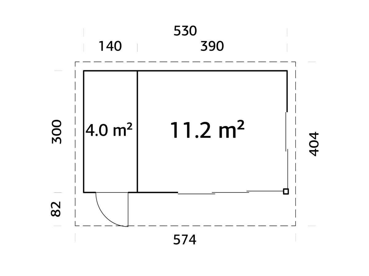 Palmako Andrea Slide Plus hagestue 15,2 m2