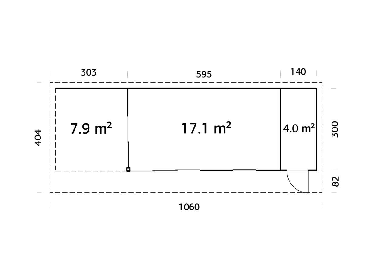 Palmako Andrea Slide hagestue 21,1+7,9 m2