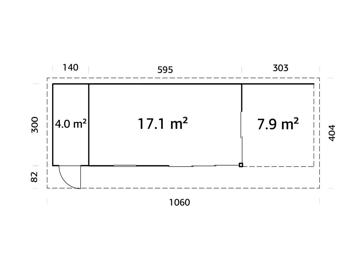 Palmako Andrea Slide hagestue 21,1+7,9 m2