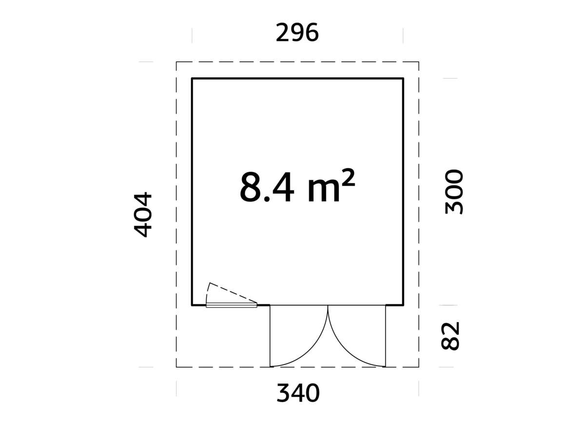 Palmako Aurelia gjestehytte 8,4 m2