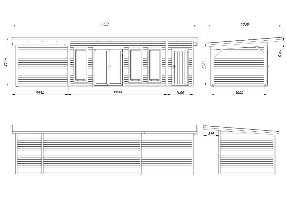 Palmako Aurelia gjestehytte 19,2+7,9 m2