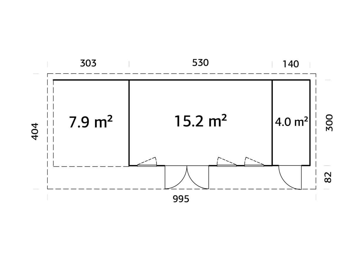 Palmako Aurelia gjestehytte 19,2+7,9 m2