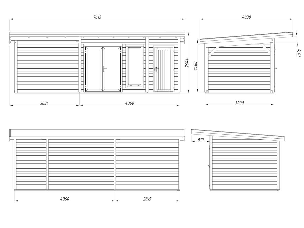 Palmako Aurelia gjestehytte 12,4+7,9 m2