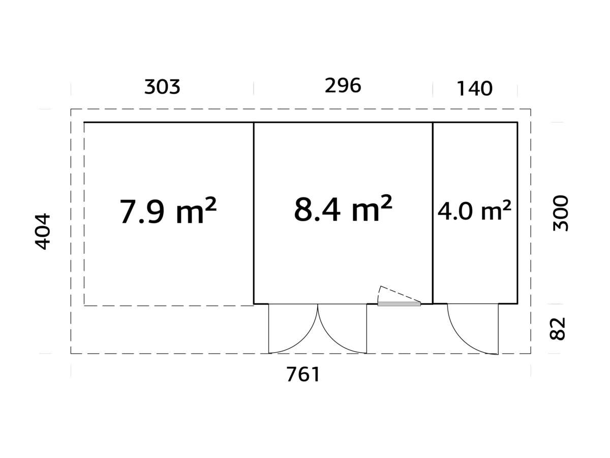 Palmako Aurelia gjestehytte 12,4+7,9 m2