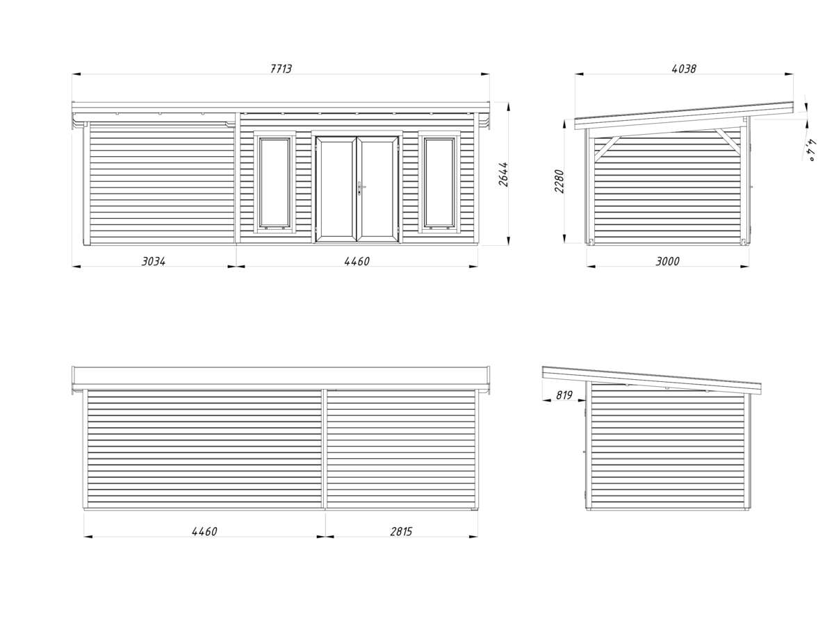 Palmako Aurelia gjestehytte 12,7+7,9 m2