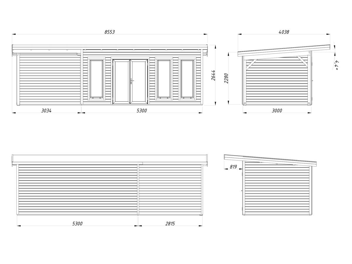 Palmako Aurelia gjestehytte 15,2+7,9 m2