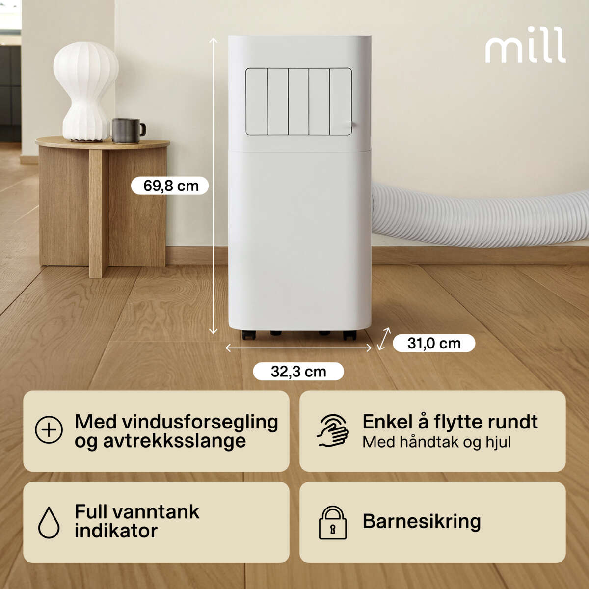 Mill MPAC5000 flyttbart klimaanlegg