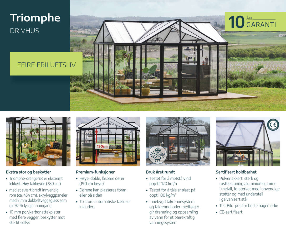 Palram - Canopia  Triomphe Orangery og vinterhage 16 m²
