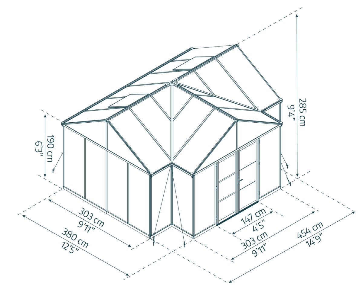 Palram - Canopia Triomphe Orangery og vinterhage 16 m²