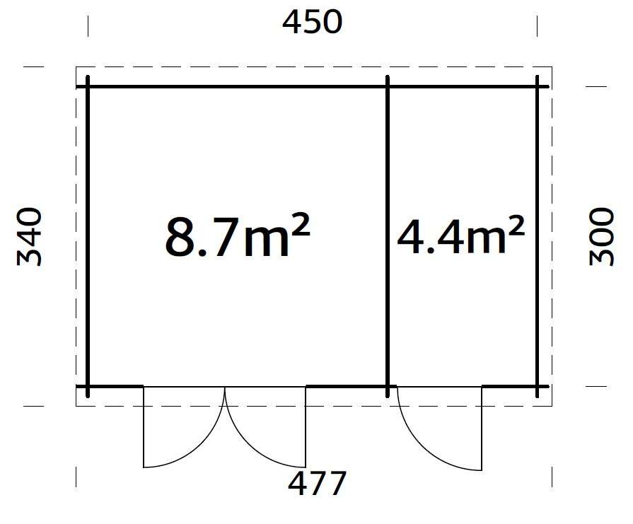 Palmako Ella gjestehytte 13,1 m²