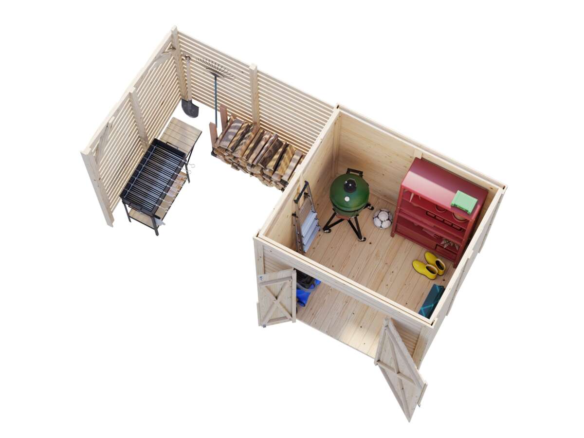 Palmako Leif redskapsbod 3,0+2,9 m²