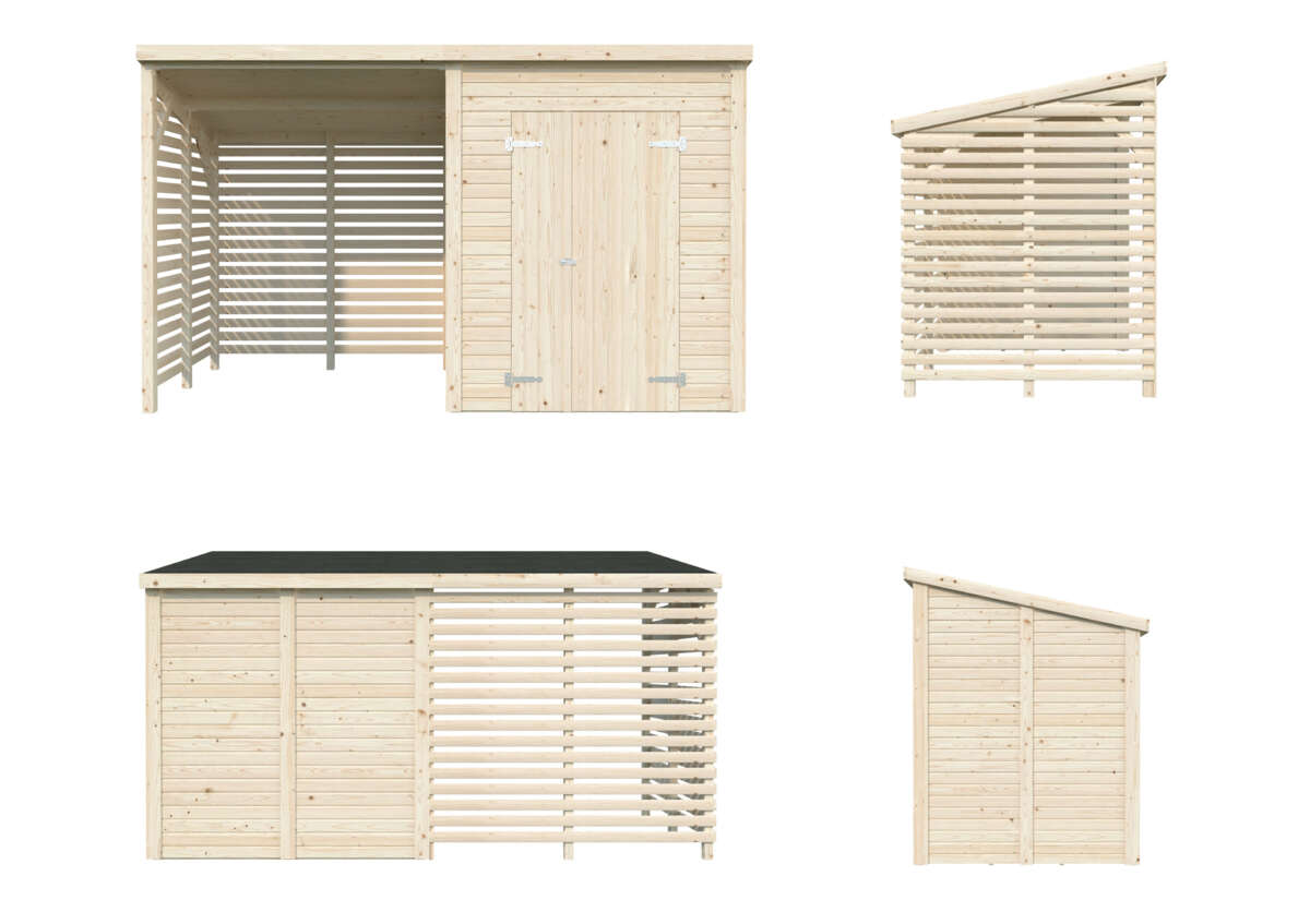 Palmako Leif redskapsbod 3,0+2,9 m²