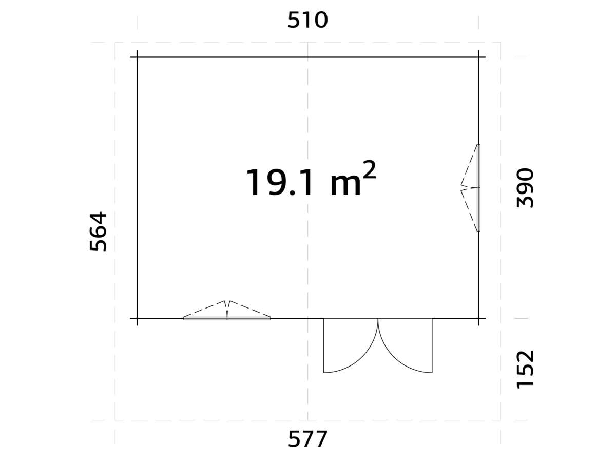 Palmako Hytte Sally 19,1 m2
