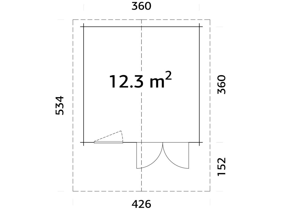 Palmako Hytte Sally 12,3 m2