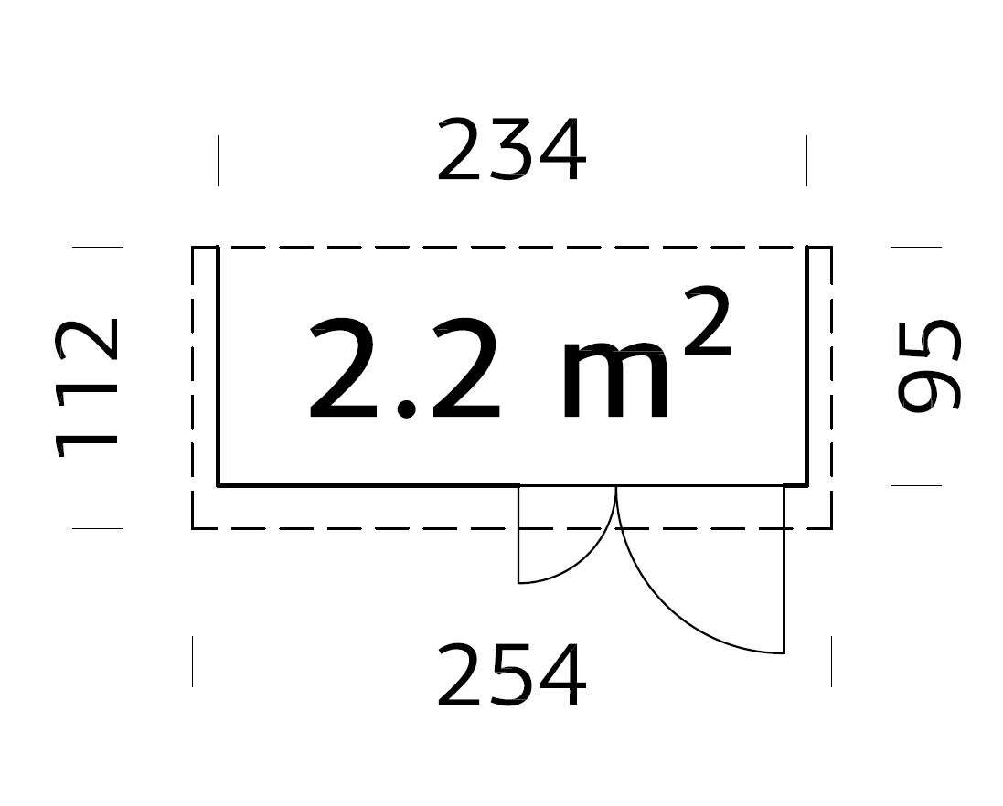 Palmako Leif redskapsbod 2,2 m2