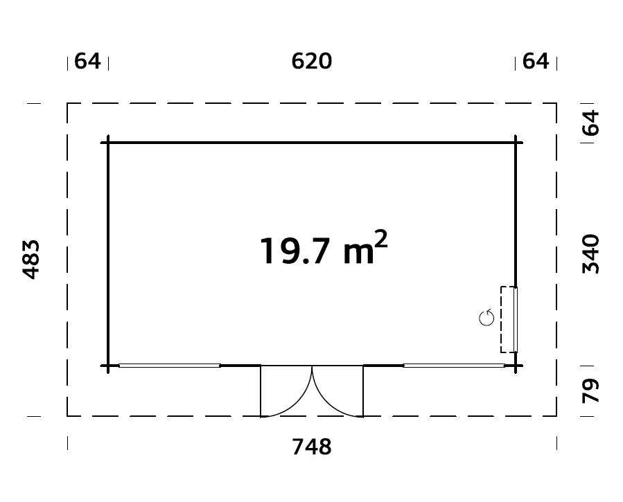 Palmako Heidi hagestue 19,7 m²