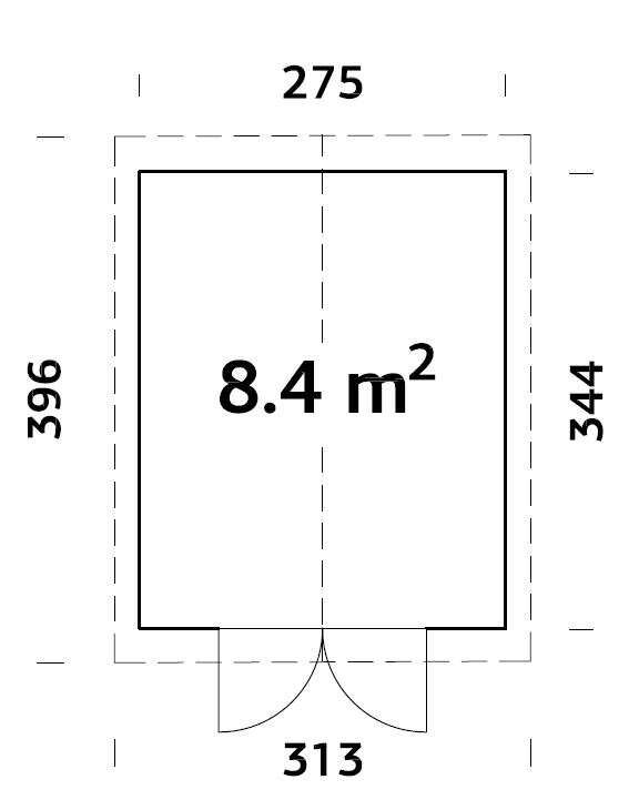 Palmako Martin redskapsbod 8,4 m2