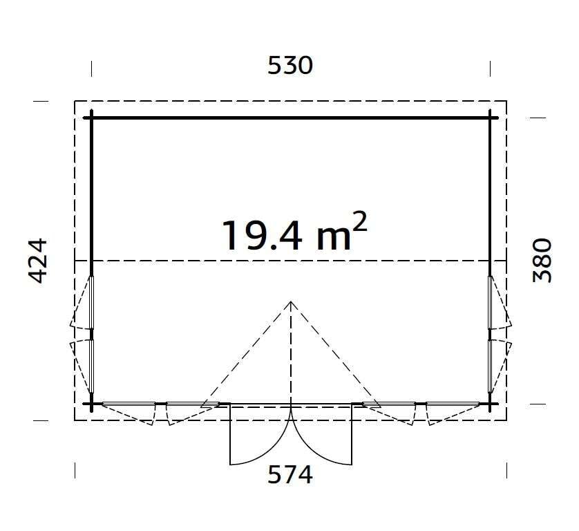 Palmako Claudia hagestue 19,4 m²
