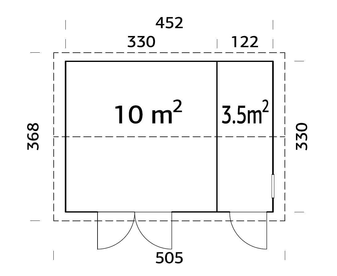 Palmako Olaf redskapsbod 13,5 m2