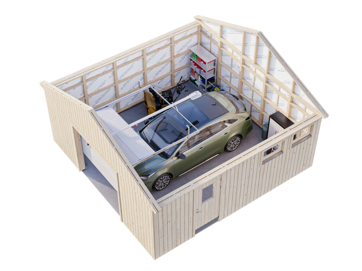 Palmako - André 28,5 garasje m/leddport