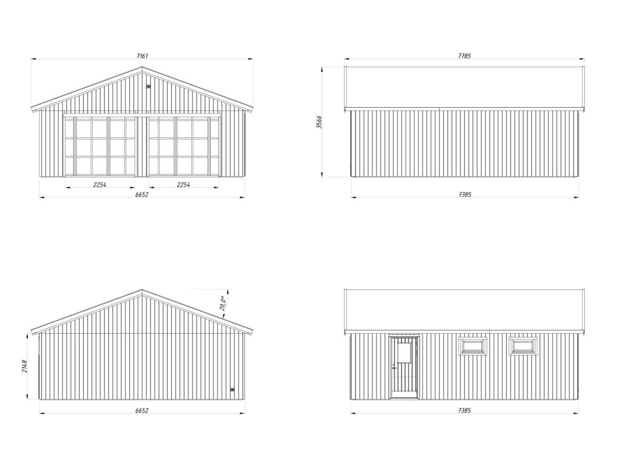 Palmako - André 44,7 garasje u/leddport